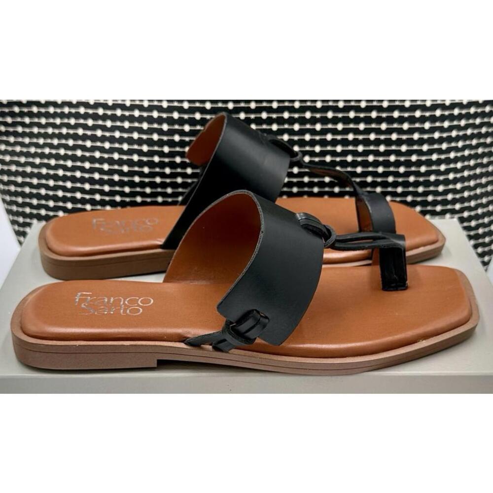 Franco Sarto Sandals Size 7 Black And Tan